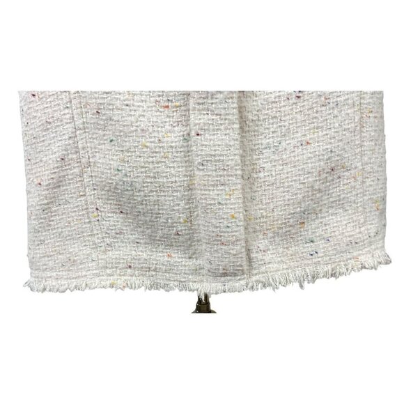 House of Harlow 1960 x Revolve Ivory Donegal Tweed Square Neck Mini Jumper Large - Picture 3 of 10